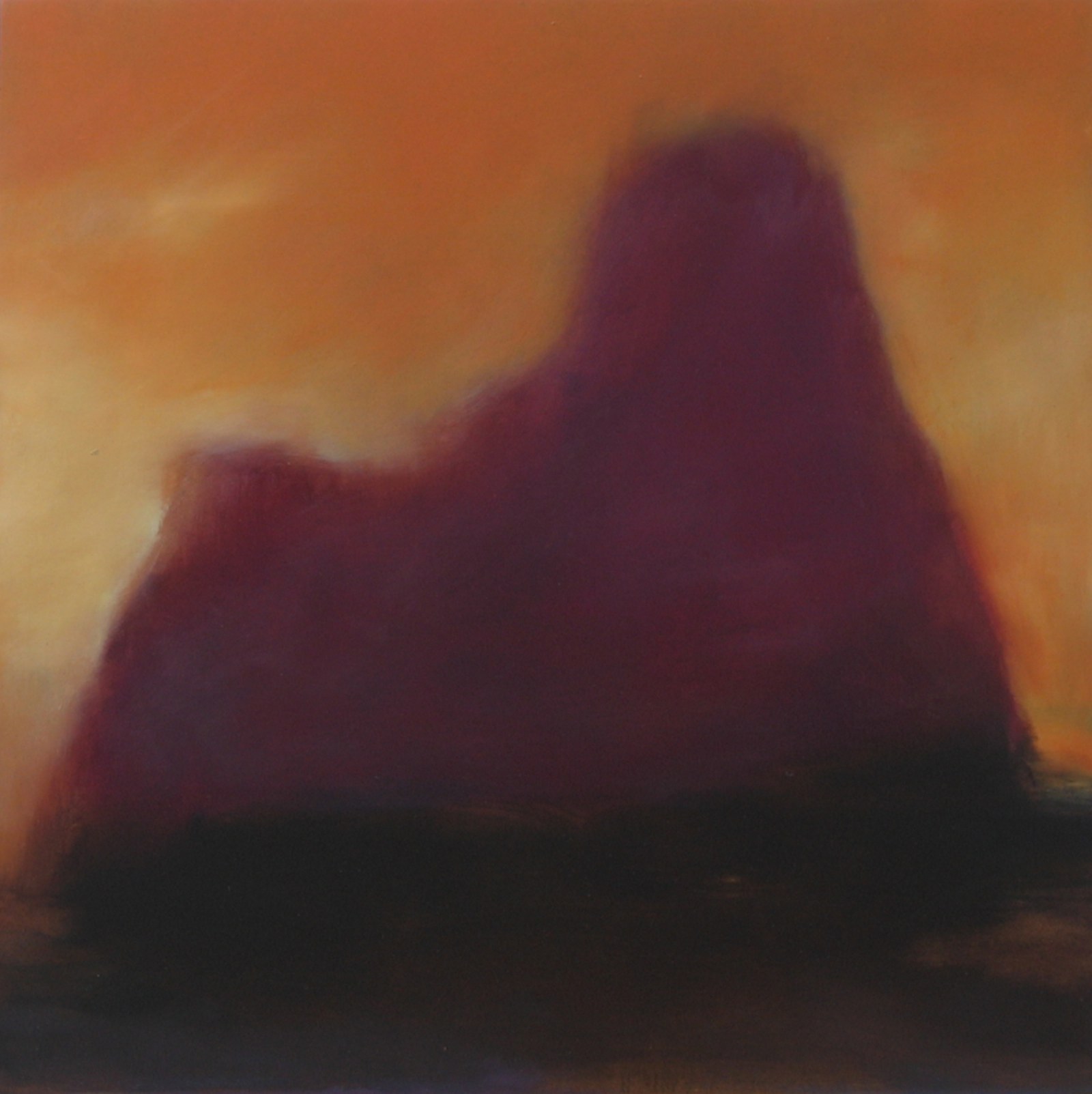 Purppura, öljy levylle, 50 x 50cm, 2007